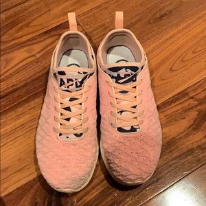 Pink apl workout shoes